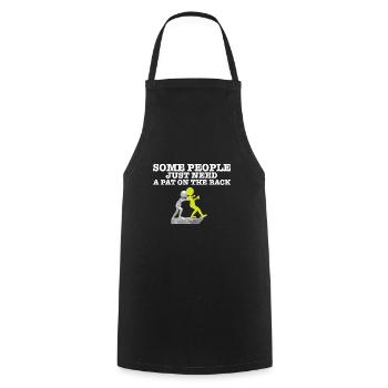 Some People Just Need A Pat On The Back Funny - Cooking Apron - black - Front - AI Model Male 185 dark (185cm)