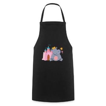 Hippopotame Hippopotame - Tablier de cuisine - noir - Devant - AI Model Male 185 dark (185cm)