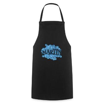 Cadeau pour Martin - Tablier de cuisine - noir - Devant - AI Model Male 185 dark (185cm)