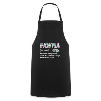 Pawma Substantiv Definition Mama Oma Hundeliebhaber - Kochschürze - Schwarz - Vorne - AI Model Male 185 dark (185cm)