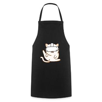 VR Cat - Virtual Reality - Cooking Apron - black - Front - AI Model Male 185 dark (185cm)