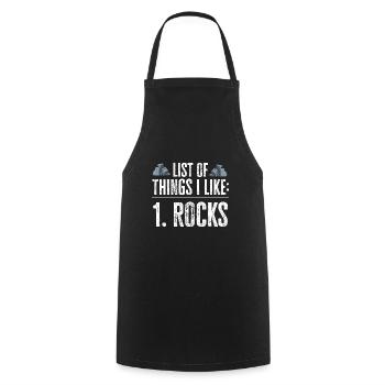 Rockhound Geology Rock Collecting Stone Collectors - Cooking Apron - black - Front - AI Model Male 185 dark (185cm)