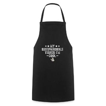 Sheepadoodle Doodle Dog - Cooking Apron - black - Front - AI Model Male 185 dark (185cm)