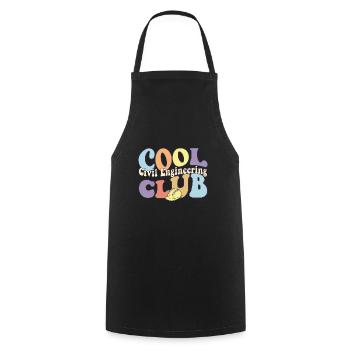 Cool Civil Engineering Club Engineer Builder - Cooking Apron - black - Front - AI Model Male 185 dark (185cm)