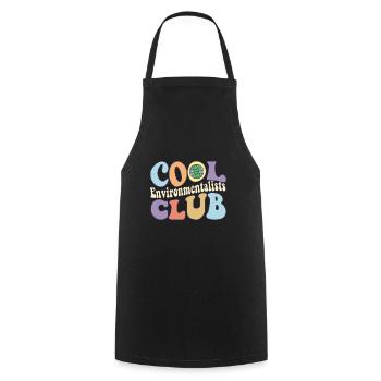Cool Environmentalists Club Save The Earth Day - Cooking Apron - black - Front - AI Model Male 185 dark (185cm)