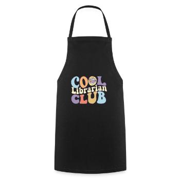Cool Librarian Club C’est une bonne journée pour lire un - Tablier de cuisine - noir - Devant - AI Model Male 185 dark (185cm)