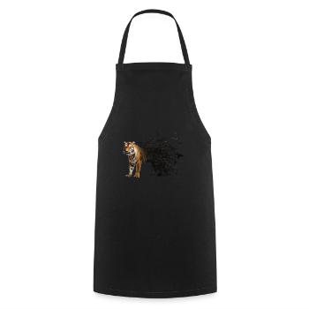 Tiger - Cooking Apron - black - Front - AI Model Male 185 dark (185cm)