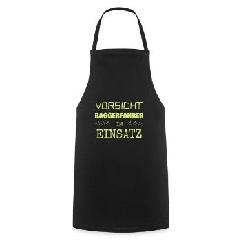 Excavator Operator - Cooking Apron - black - Front - AI Model Male 185 dark (185cm)