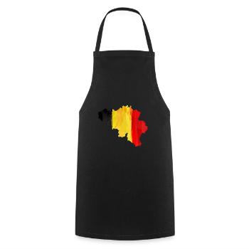 Belgium - Cooking Apron - black - Front - AI Model Male 185 dark (185cm)