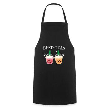 Best Teas Best Friend Gift - Cooking Apron - black - Front - AI Model Male 185 dark (185cm)