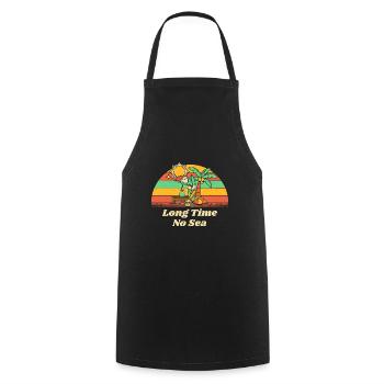 Long Time No Sea Beach Summer Ocean Tropical - Kochschürze - Schwarz - Vorne - AI Model Male 185 dark (185cm)