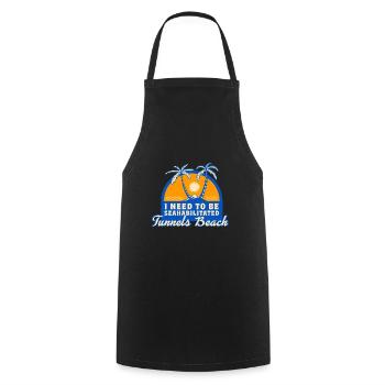 J’ai besoin d’être séahabilité Tunnels Plage Été - Tablier de cuisine - noir - Devant - AI Model Male 185 dark (185cm)