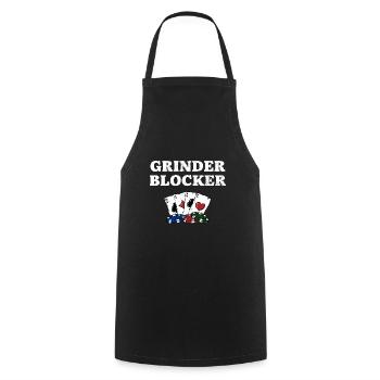 Grinder Blocker Poker Card Games Poker Player - Kochschürze - Schwarz - Vorne - AI Model Male 185 dark (185cm)