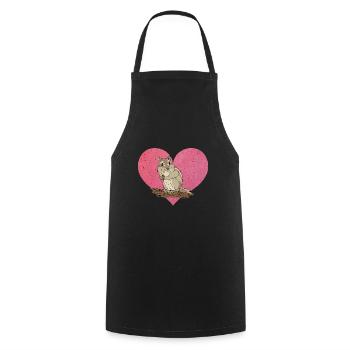Cadeau de rongeur chipmunk - Tablier de cuisine - noir - Devant - AI Model Male 185 dark (185cm)