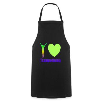 J’adore le trampoline - Tablier de cuisine - noir - Devant - AI Model Male 185 dark (185cm)