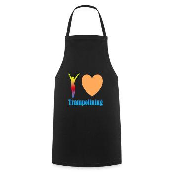 I love Trampolining - Kochschürze - Schwarz - Vorne - AI Model Male 185 dark (185cm)