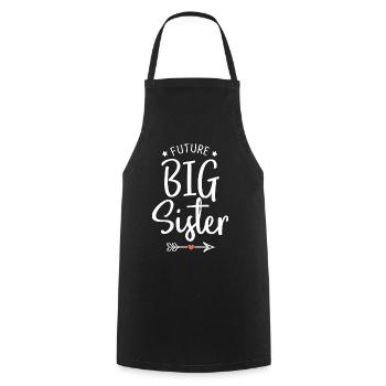 future big sister gift birth big sister - Cooking Apron - black - Front - AI Model Male 185 dark (185cm)