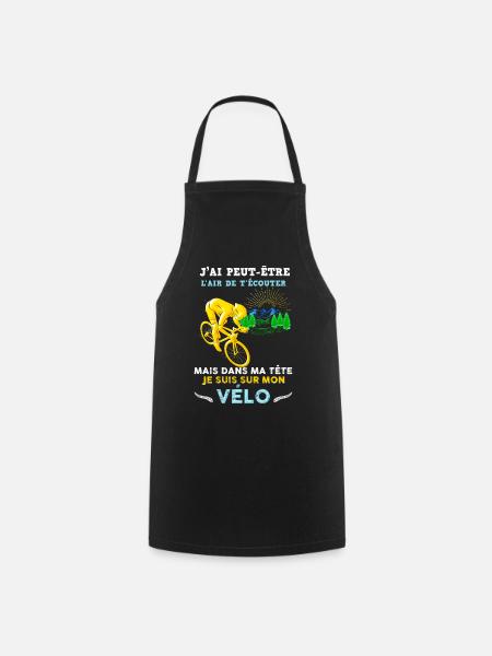 Cycliste Retraité idée cadeau passion vélo - Tablier de cuisine - noir