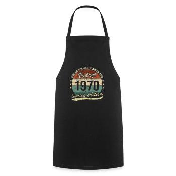 Awesome Since Vintage 1970 Retro Birthday Design - Cooking Apron - black - Front - AI Model Male 185 dark (185cm)