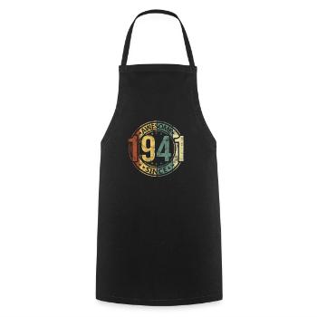 Génial depuis 1941 Retro Vintage Birthday - Tablier de cuisine - noir - Devant - AI Model Male 185 dark (185cm)