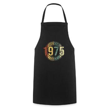 Awesome Since 1975 Retro Vintage Birthday - Cooking Apron - black - Front - AI Model Male 185 dark (185cm)