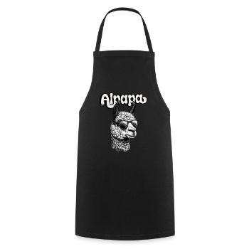 Cool Alpapa Alpaga Papa Papa Fête des Pères - Tablier de cuisine - noir - Devant - AI Model Male 185 dark (185cm)