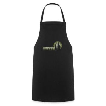 Arbres vintage dans la nature Plein air Nature sauvage Randonnée - Tablier de cuisine - noir - Devant - AI Model Male 185 dark (185cm)