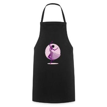 I Love Dancing - Ballerina Girl in the Light - Cooking Apron - black - Front - AI Model Male 185 dark (185cm)