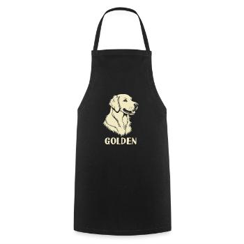 Golden Retriever is Golden for Best Dog - Cooking Apron - black - Front - AI Model Male 185 dark (185cm)