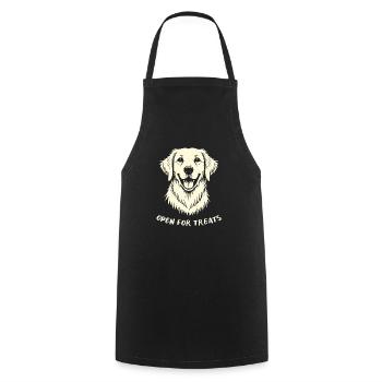 Golden Retriever Offen Für Leckerli Bester Hund - Kochschürze - Schwarz - Vorne - AI Model Male 185 dark (185cm)