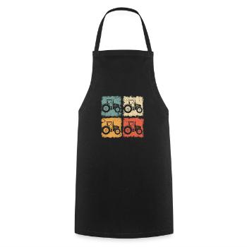 Conduite de tracteur pour la ferme agricole - Tablier de cuisine - noir - Devant - AI Model Male 185 dark (185cm)