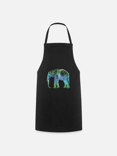 Elefant Afrika - Kochschürze - Schwarz