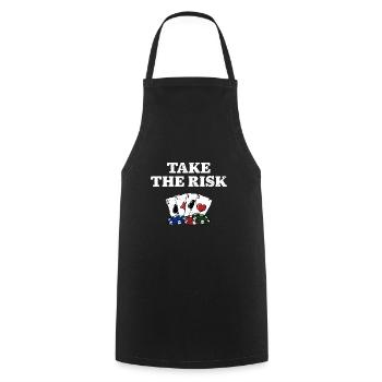 Prenez le risque Joueur de poker De hasard Joueur de poker - Tablier de cuisine - noir - Devant - AI Model Male 185 dark (185cm)