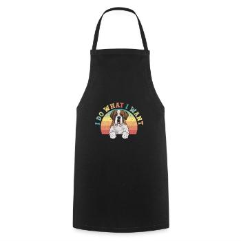 Saint-Bernard Chien Saint-Bernard - Tablier de cuisine - noir - Devant - AI Model Male 185 dark (185cm)