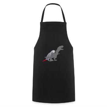 Graupapagei African Grey Parrot Papagei - Kochschürze - Schwarz - Vorne - AI Model Male 185 dark (185cm)