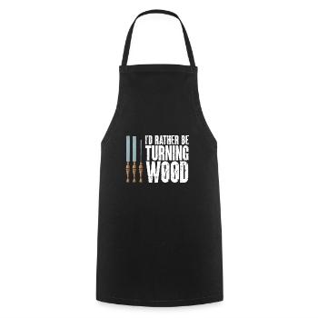 Woodturning Woodturning Wood Lathe Lathe - Cooking Apron - black - Front - AI Model Male 185 dark (185cm)
