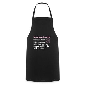 Neurology, Nurse, Brain, Neurologist - Cooking Apron - black - Front - AI Model Male 185 dark (185cm)