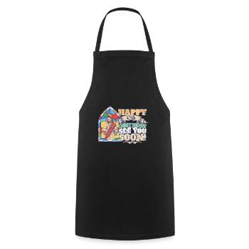 Joyeux 47e anniversaire À bientôt Jésus drôle Meme - Tablier de cuisine - noir - Devant - AI Model Male 185 dark (185cm)