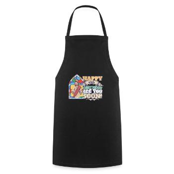 Joyeux 49e anniversaire À bientôt Drôle Jésus Meme - Tablier de cuisine - noir - Devant - AI Model Male 185 dark (185cm)