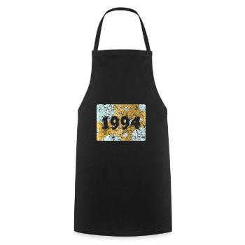 Jahr 1994 - Kochschürze - Schwarz - Vorne - AI Model Male 185 dark (185cm)