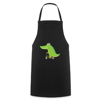 Crocodile - Crocodile - Cadeau d'anniversaire pour enfants - Tablier de cuisine - noir - Devant - AI Model Male 185 dark (185cm)