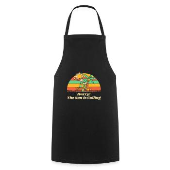 Hurry! The Sun is Calling Summer Trip Tropical - Kochschürze - Schwarz - Vorne - AI Model Male 185 dark (185cm)