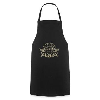 Beau-Père | Fête Des Pères | Papa Bonus - Tablier de cuisine - noir - Devant - AI Model Male 185 dark (185cm)
