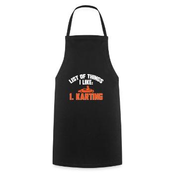 Go Kart Racing Karting Karting - Cooking Apron - black - Front - AI Model Male 185 dark (185cm)
