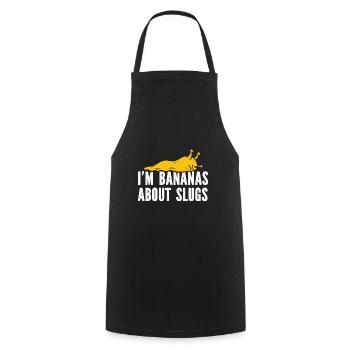 Banana Snail Snail - Cooking Apron - black - Front - AI Model Male 185 dark (185cm)