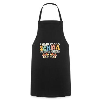 Je veux être professeur d’anglais Schwa ELA Life - Tablier de cuisine - noir - Devant - AI Model Male 185 dark (185cm)