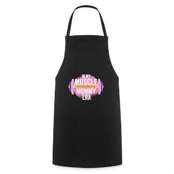 In My Muscle Mommy Era Mother's Day Personal - Cooking Apron - black - Front - AI Model Male 185 dark (185cm)