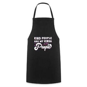 Les gens sympathiques sont mon genre de personnes - Tablier de cuisine - noir - Devant - AI Model Male 185 dark (185cm)