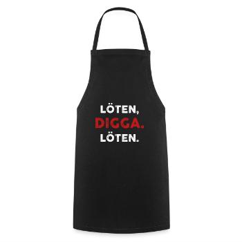 Löten Digga Löten Sauf Tshirt Alkohol Party Sauf - Kochschürze - Schwarz - Vorne - AI Model Male 185 dark (185cm)