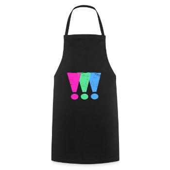 LGBT Rainbow Gay Pride Homo Lesbian Gay - Cooking Apron - black - Front - AI Model Male 185 dark (185cm)